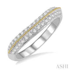 Two Row Diamond Wedding Band