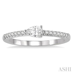 Stackable Pear Shape East-West Diamond Ring