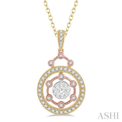 Round Shape Lovebright Diamond Pendant