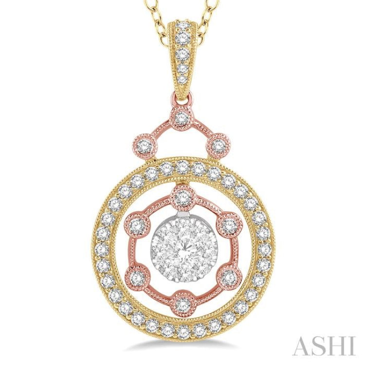 Round Shape Lovebright Diamond Pendant