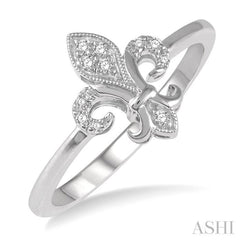 Fleur De Lis Diamond Fashion Ring