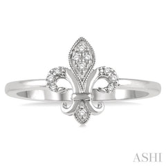 Fleur De Lis Diamond Fashion Ring