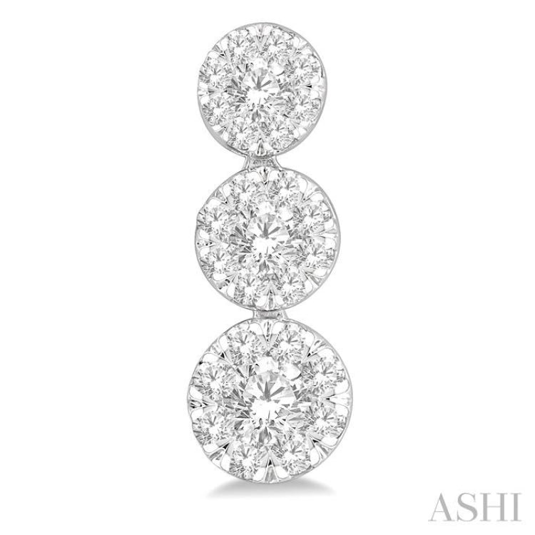 Round Shape Past Present & Future Lovebright Essential Diamond Earrings