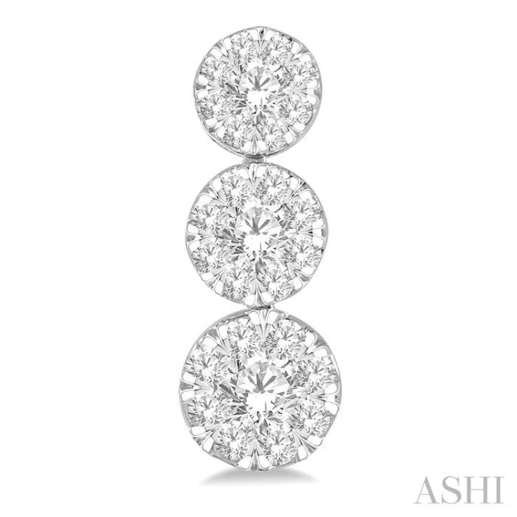 Round Shape Past Present & Future Lovebright Essential Diamond Earrings