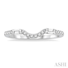 Chevron Baguette Diamond Wedding Band