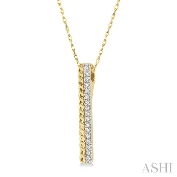 Vertical Bar Diamond Pendant