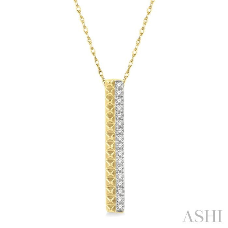 Vertical Bar Diamond Pendant