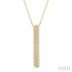 Vertical Bar Diamond Pendant