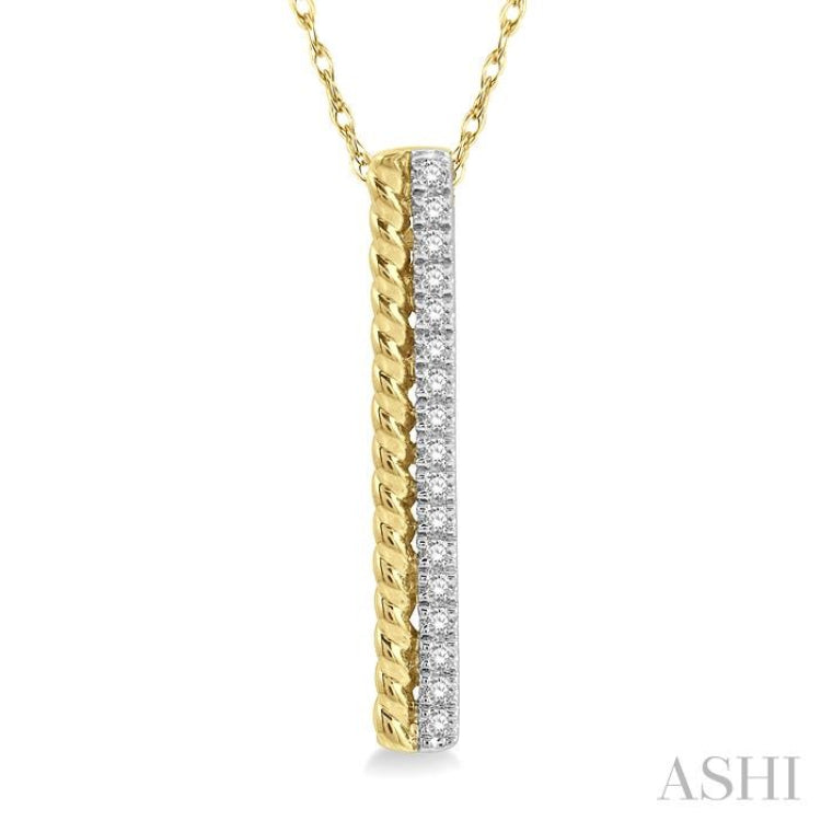 Vertical Bar Diamond Pendant