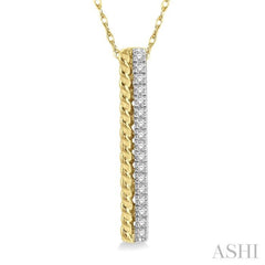 Vertical Bar Diamond Pendant