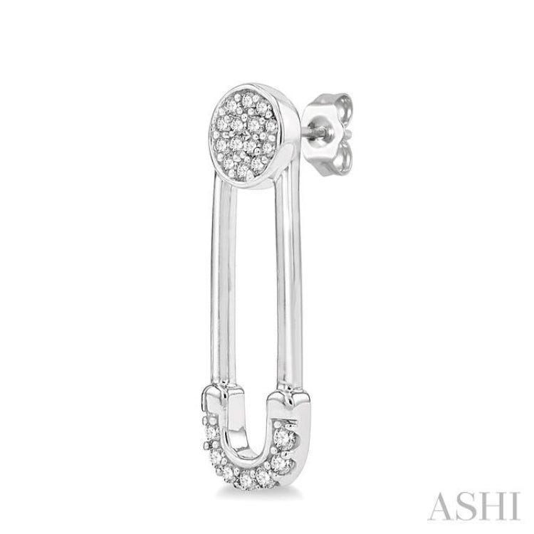 Safety Pin Diamond Fashion Earrings