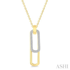 Paper Clip Diamond Fashion Pendant