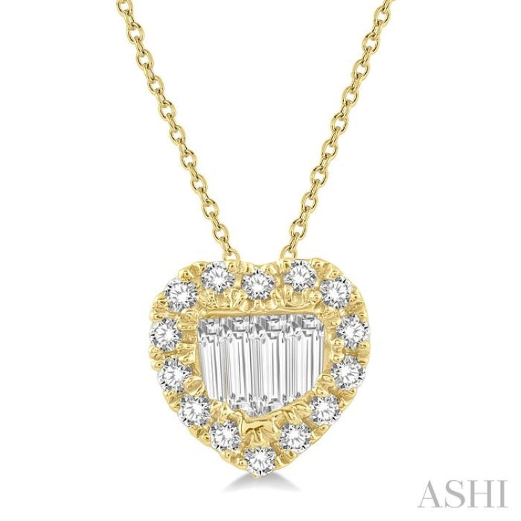 Heart Shape Halo Fusion Diamond Fashion Pendant