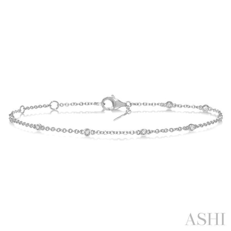 Diamond Station Chain Bracelet