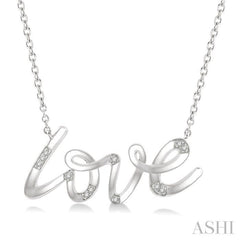 Silver Love Diamond Fashion Pendant