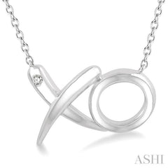 Silver X & O Diamond Fashion Pendant