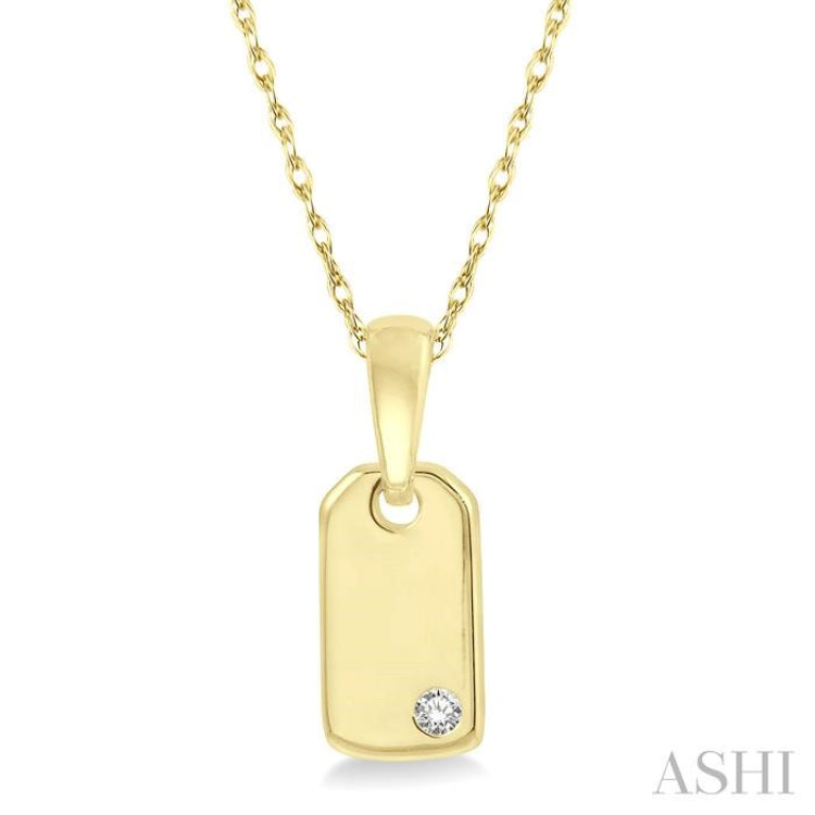 Dog Tag Diamond Pendant