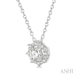 Round Shape Halo Diamond Fashion Pendant