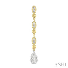 Pear Shape Lovebright Diamond Long Earrings