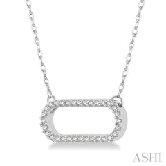 Paper Clip Diamond Fashion Necklace