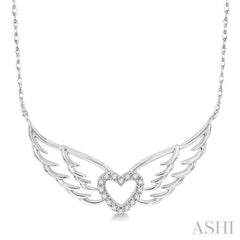 Angel Wings Heart Shape Diamond Necklace