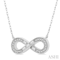 Infinity Baguette Diamond Fashion Necklace