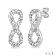 Infinity Baguette Diamond Fashion Earrings