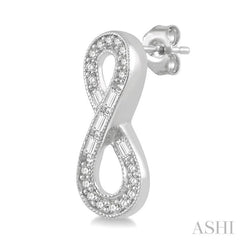 Infinity Baguette Diamond Fashion Earrings