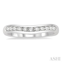 Curved Diamond Wedding Band