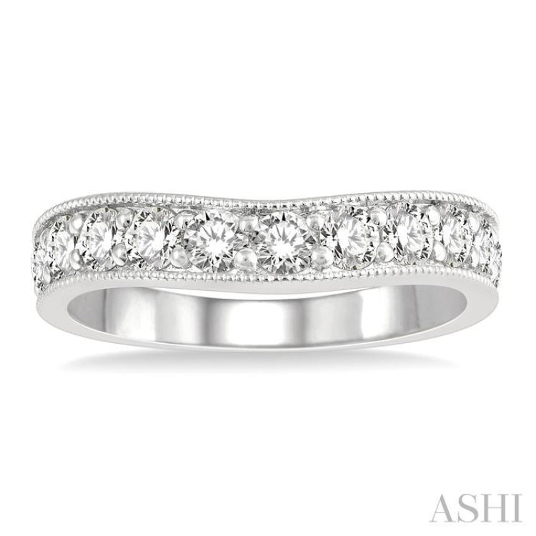 Curved Diamond Wedding Band