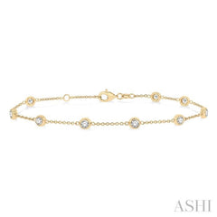 Diamond Station Chain Bracelet