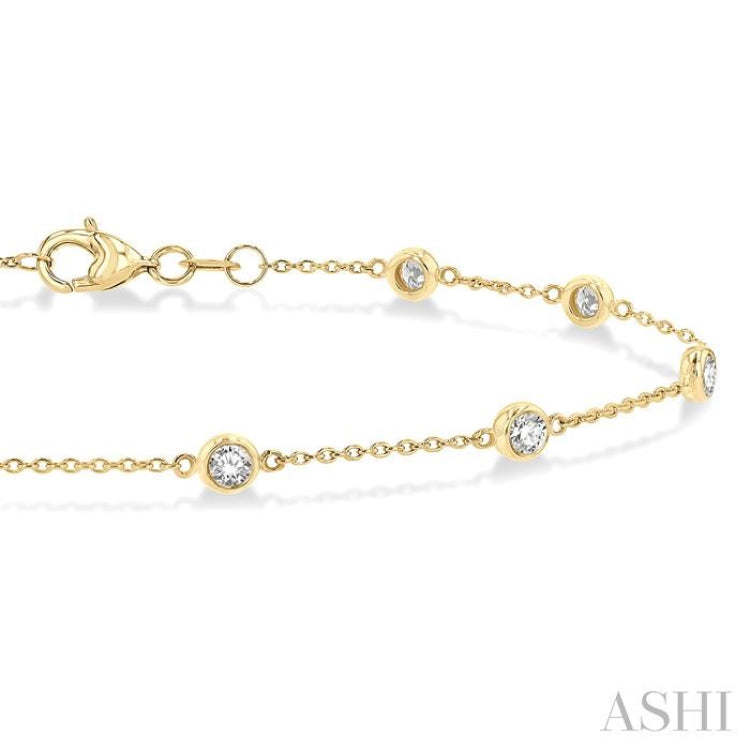 Diamond Station Chain Bracelet