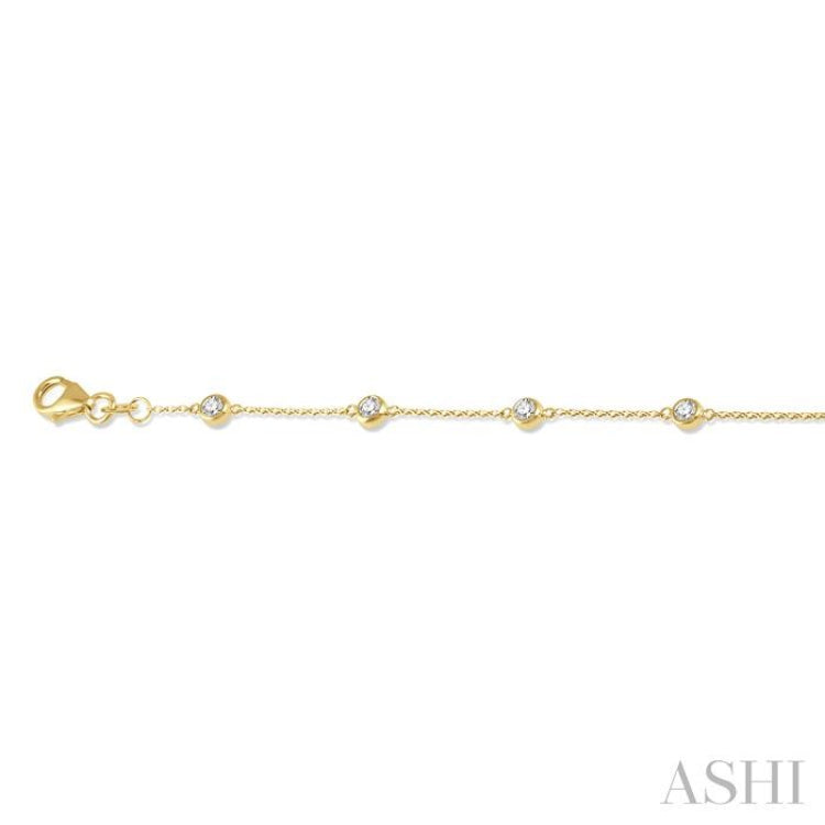 Diamond Station Chain Bracelet