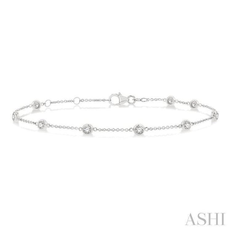 Diamond Station Chain Bracelet