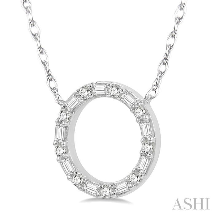 Circle Baguette Diamond Necklace