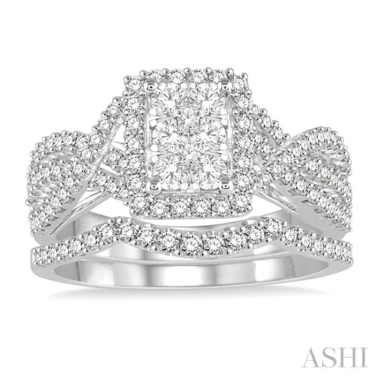 Halo Lovebright Diamond Wedding Set