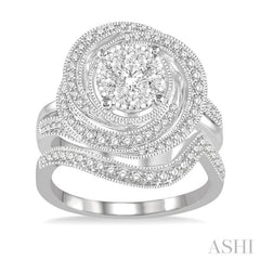 Flower Lovebright Diamond Wedding Set