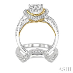 Pear Shape Halo Lovebright Diamond Wedding Set