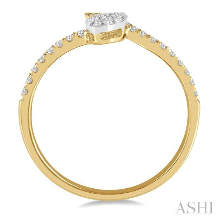 Oval Shape Lovebright Diamond Fashion Ring