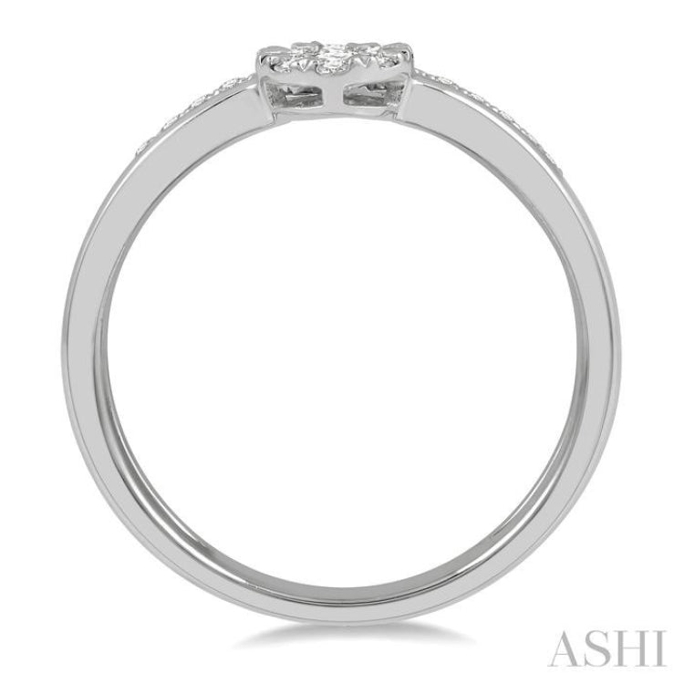 Round Shape Double Row Lovebright Diamond Fashion Ring