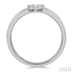 Round Shape Double Row Lovebright Diamond Fashion Ring