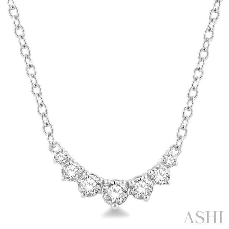 Graduated Diamond Smile Necklace