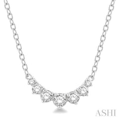 Graduated Diamond Smile Necklace