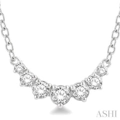 Graduated Diamond Smile Necklace