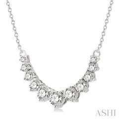 Graduated Diamond Smile Necklace