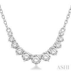 Graduated Diamond Smile Necklace