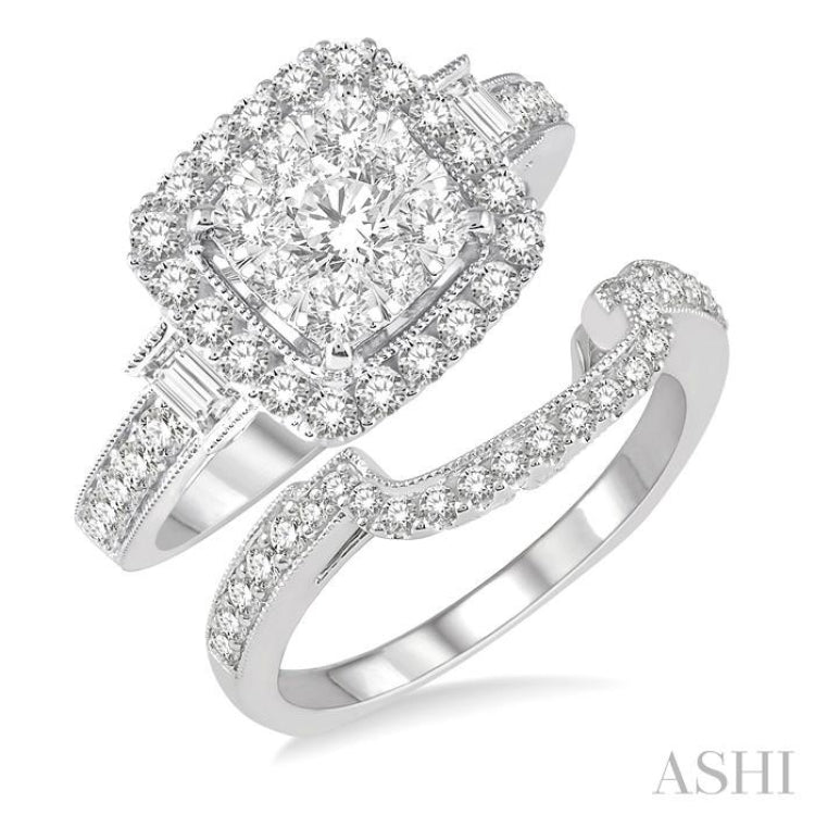 Halo Lovebright Diamond Wedding Set