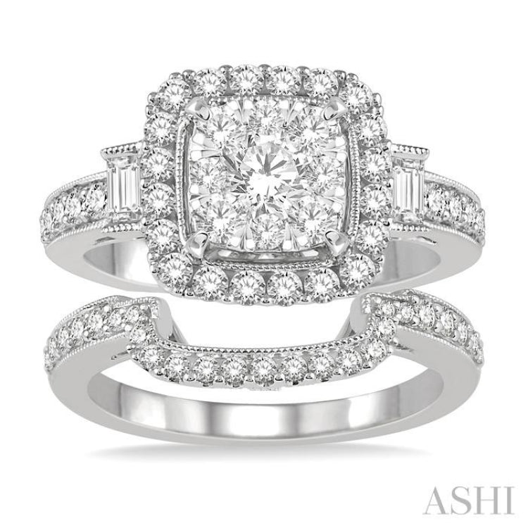 Halo Lovebright Diamond Wedding Set