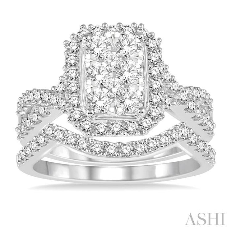 Halo Lovebright Diamond Wedding Set