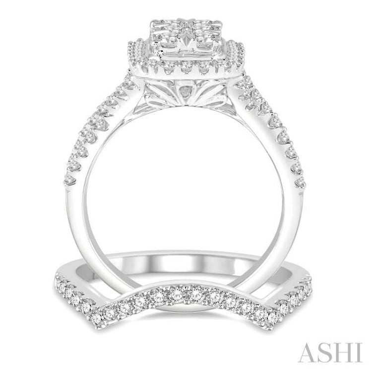 Halo Lovebright Diamond Wedding Set